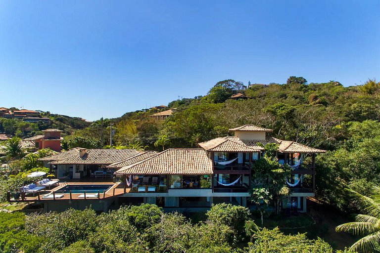 Casa con vista al mar en Geribá, Búzios - Buz010