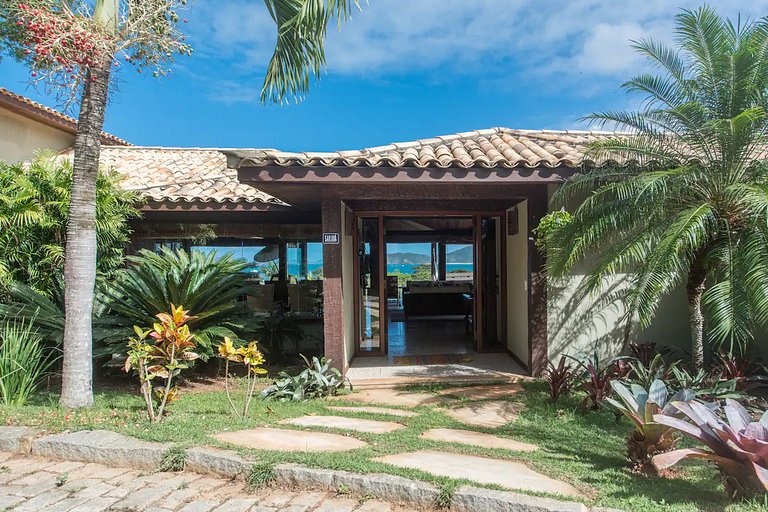 Casa con vista al mar en Geribá, Búzios - Buz010