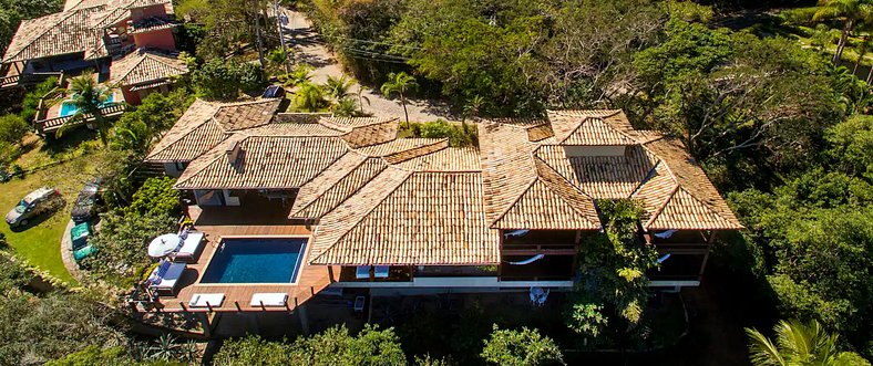 Casa con vista al mar en Geribá, Búzios - Buz010