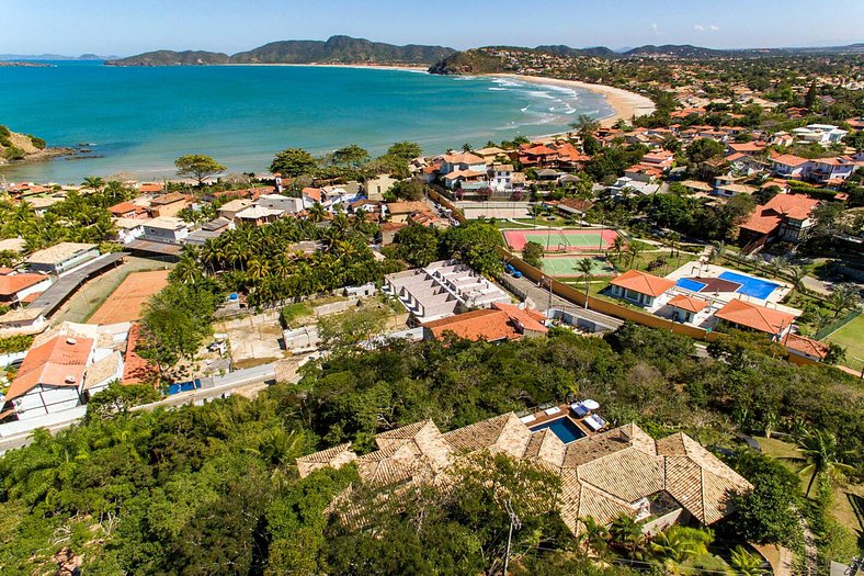 Casa con vista al mar en Geribá, Búzios - Buz010