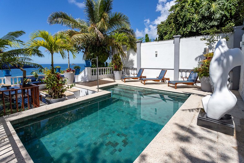 Casa icônica com vista mar em São Conrado - Sco002