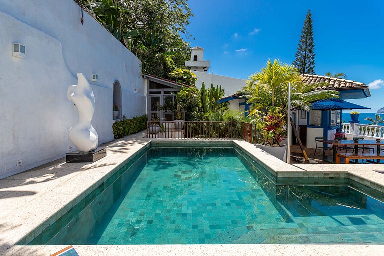 Casa icônica com vista mar em São Conrado - Sco002