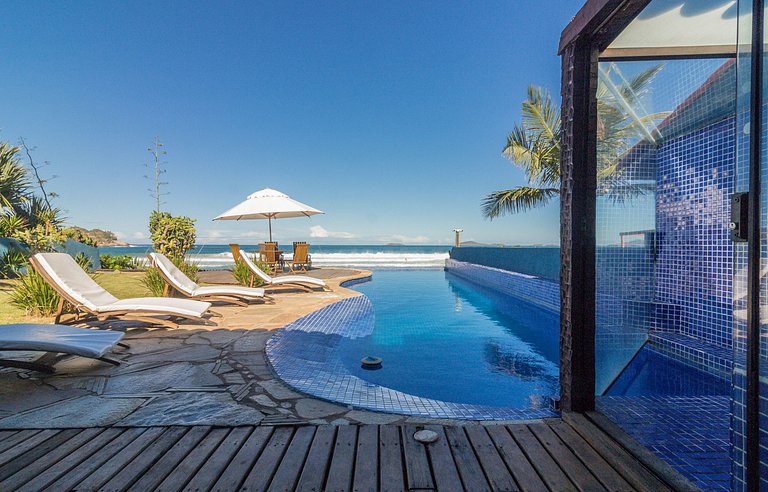 Hermosa casa junto al mar en Geribá, Búzios - Buz028