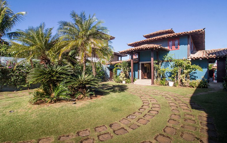 Hermosa casa junto al mar en Geribá, Búzios - Buz028