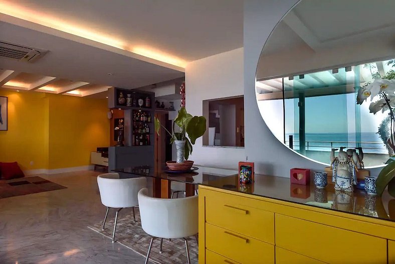 Hermoso penthouse frente al mar en Leblon - Leb002