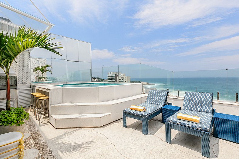 Penthouse a Ipanema con vista sull'oceano - Ipa005