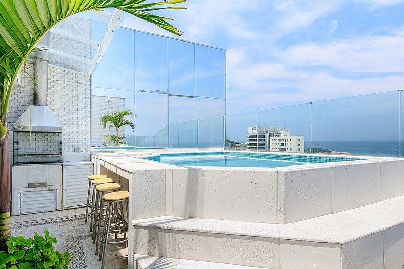 Penthouse a Ipanema con vista sull'oceano - Ipa005