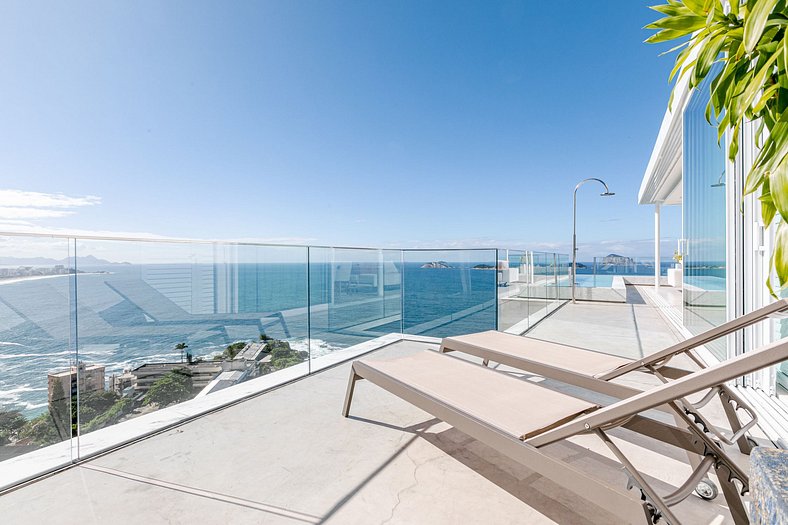 Penthouse avec vue sur la mer à Rio - Vid001