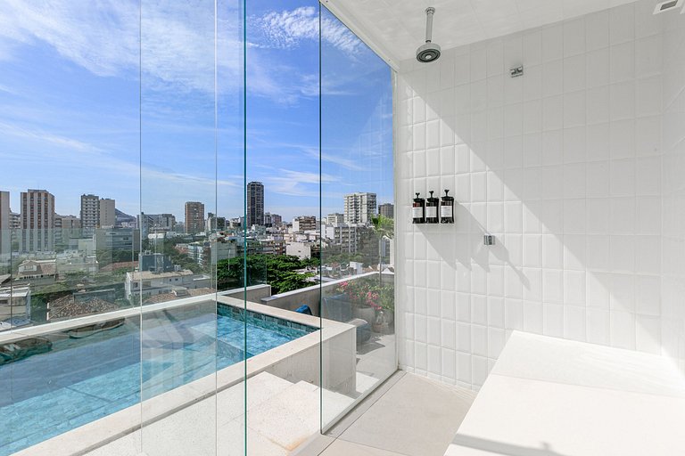 Penthouse de lujo con piscina en Leblon - Leb006